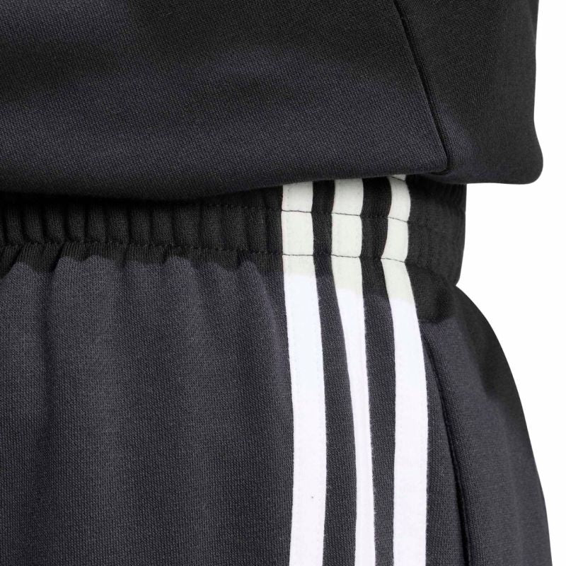 Adidas Essentials 3-Stripes Fleece Tapered Cuffed férfi nadrág, fekete