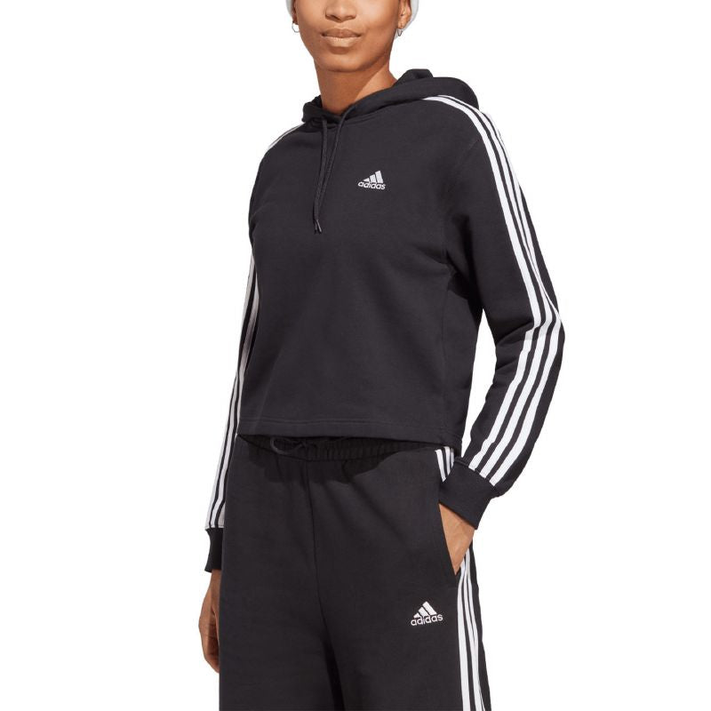 adidas Essentials 3-Stripes French Terry Crop Hoodie W IC8767 Kapucnis pulóver - Sportmania.hu