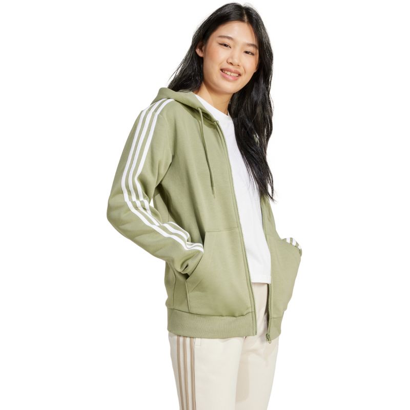 Adidas Essentials 3-Stripes Full-Zip Fleece Sweatshirt W női pulóver JP2352
