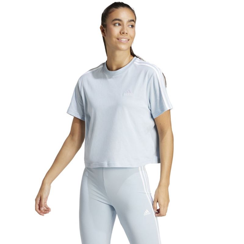 adidas Essentials 3-Stripes Single Jersey Crop Top W IS1568 Ruházat - Sportmania.hu