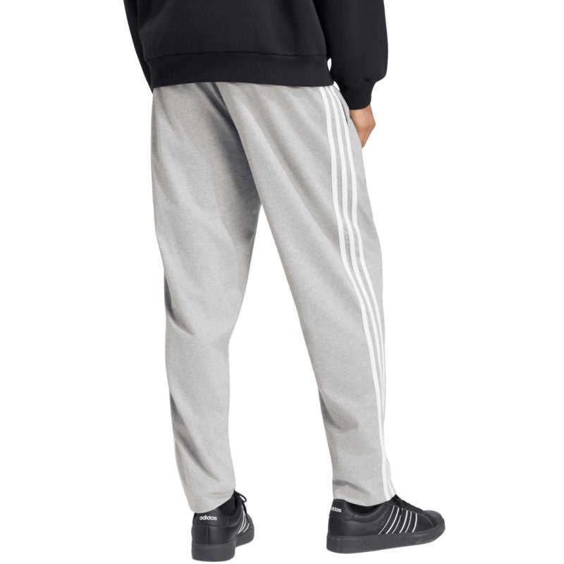 Adidas Essentials 3-Stripes Single Jersey Tapered Open Hem férfi nadrág, szürke