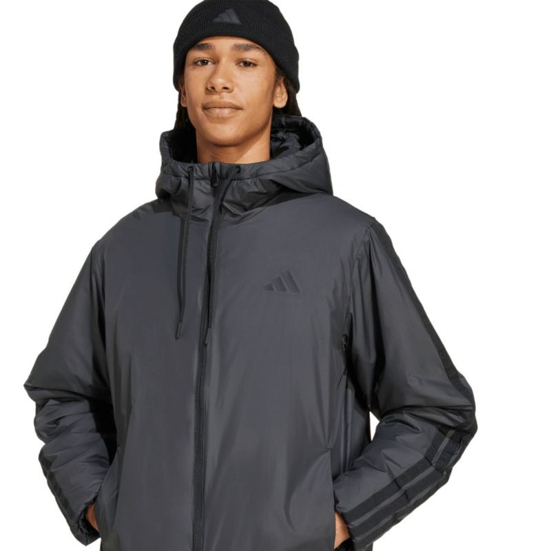 adidas Essentials Climawarm 3 Stripes Insulated Hooded M KB8149 jacket kabát - Sportmania.hu