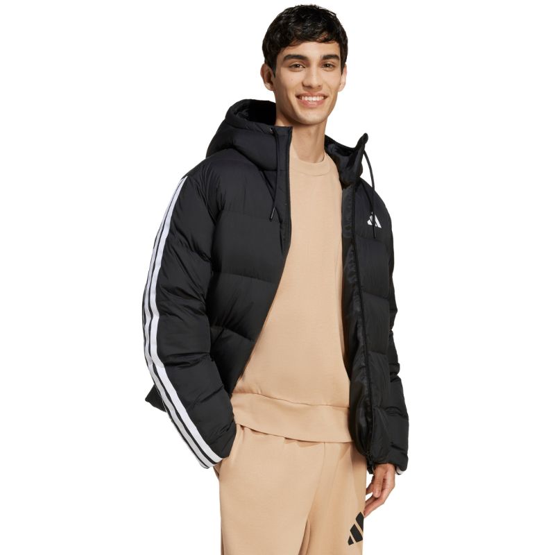 adidas Essentials Climawarm 3 Stripes Puffer Down Hooded Kabát férfi JM4165