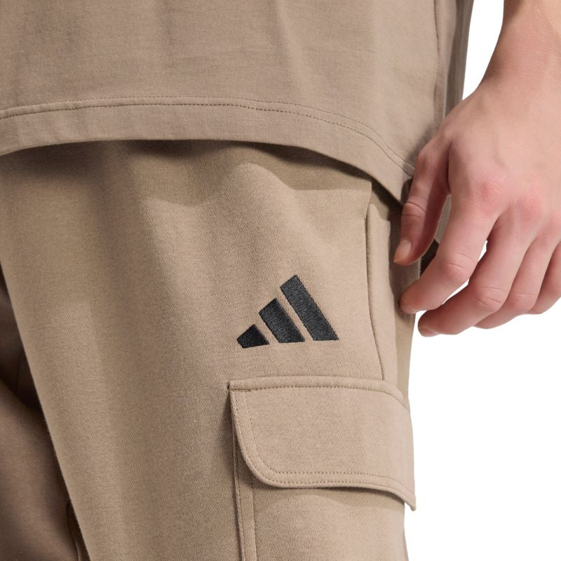 Adidas Essentials Feelcozy Cargo férfi nadrág, bézs
