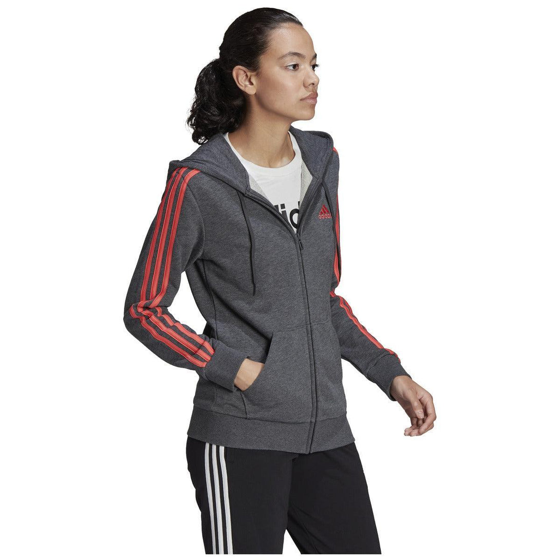 Adidas Essentials French Terry 3-Stripes cipzáros , női kapucnis pulóver - Sportmania.hu