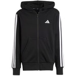 adidas Essentials Full-Zip Kids' Sweatshirt Black and fehér gyerek pulóver JD6494