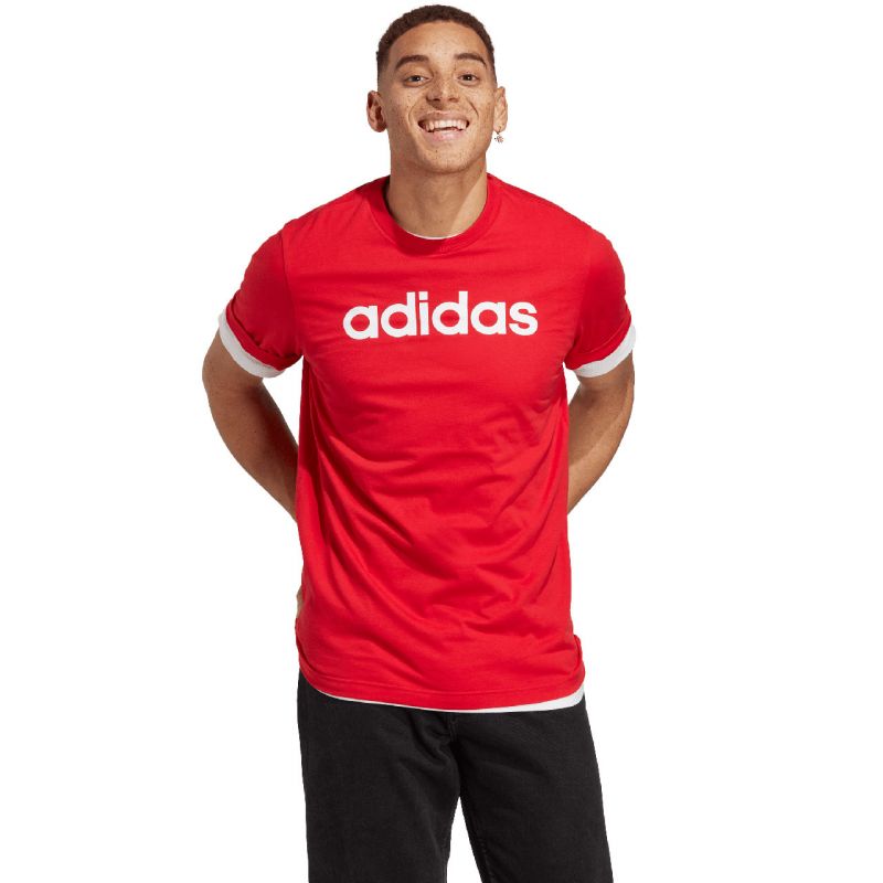 adidas Essentials Single Jersey Linear Embroidered Logo M IC9278 Ruházat