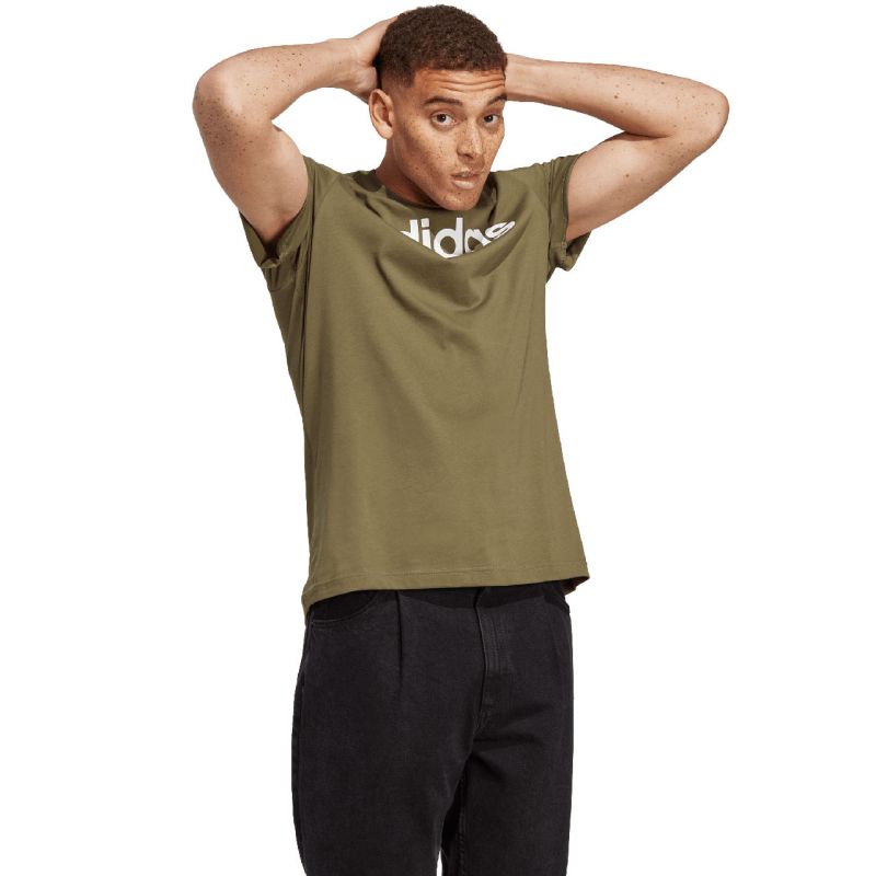 adidas Essentials Single Jersey Linear Embroidered Logo Tee M IC9280 Póló - Sportmania.hu