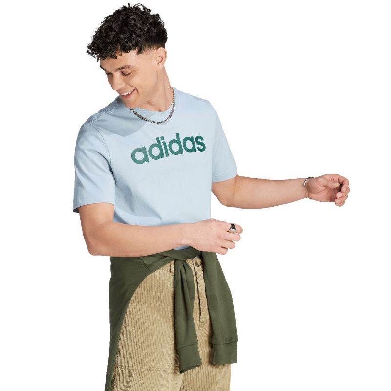 adidas Essentials Single Jersey Linear Embroidered Logo Tee M IJ8651 Póló