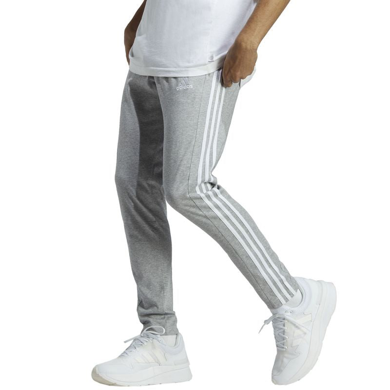 adidas Essentials Single Jersey Tapered Open Hem 3-Stripes M IC0046 pants Nadrág