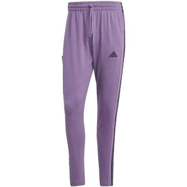adidas Essentials Single Jersey Tapered Open Hem 3-Stripes M Pants IJ8699 Nadrág