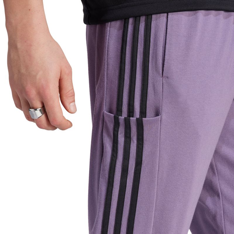 adidas Essentials Single Jersey Tapered Open Hem 3-Stripes M Pants IJ8699 Nadrág