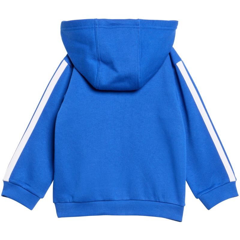 adidas Essentials Tiberio 3 Stripes Fleece Tracksuit for Kids Blue gyerek KC6004