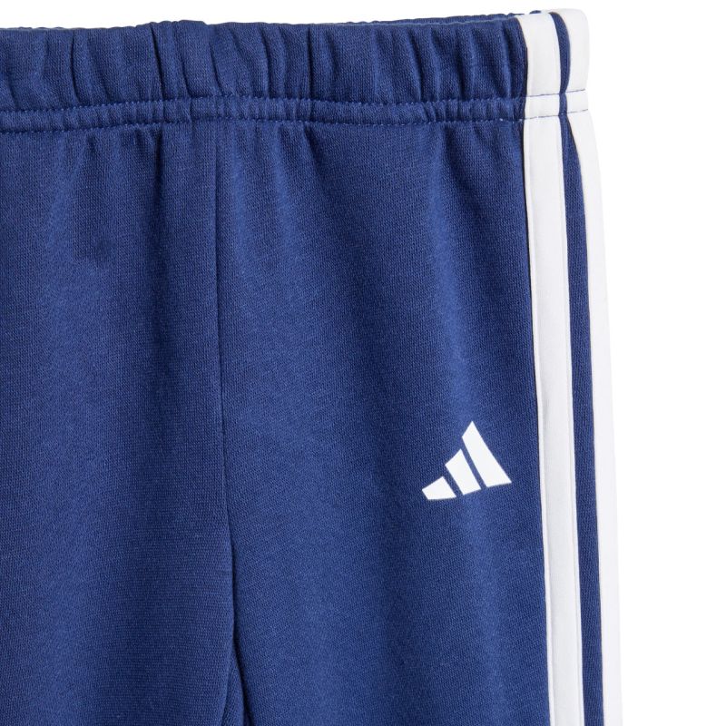 adidas Essentials Tiberio 3 Stripes Fleece Tracksuit for Kids Blue gyerek KC6004