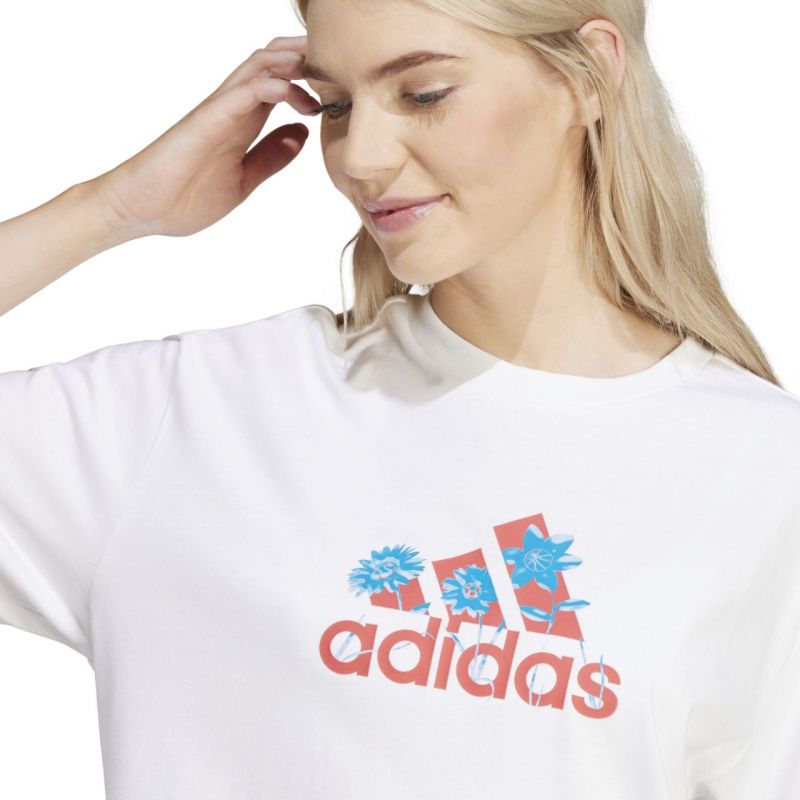 adidas Flower Pack Badge of Sport Women's T-shirt White IT1421 Póló