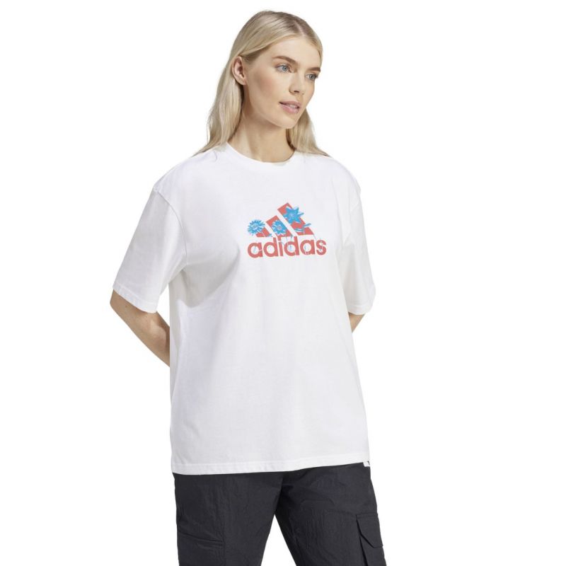 adidas Flower Pack Badge of Sport Women's T-shirt White IT1421 - Sportmania.hu