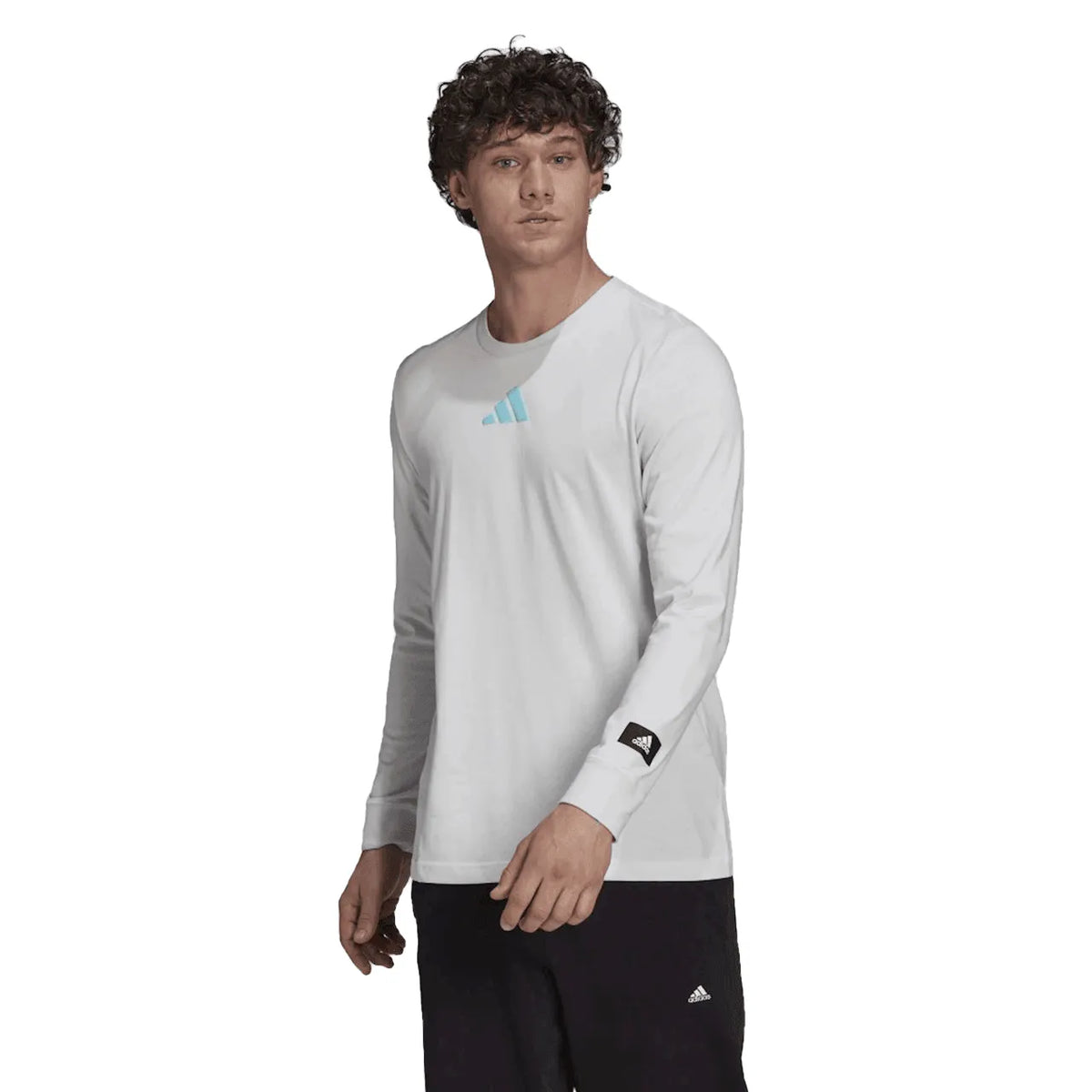 Adidas Future Block Long Sleeve Graphic fehér férfi Hosszú ujjú Póló