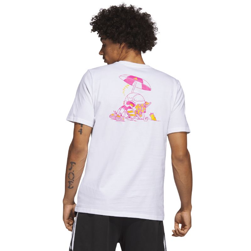Adidas Lil Stripe Spring Break Graphic Short Sleeve Basketball Tee M IC1868 Póló