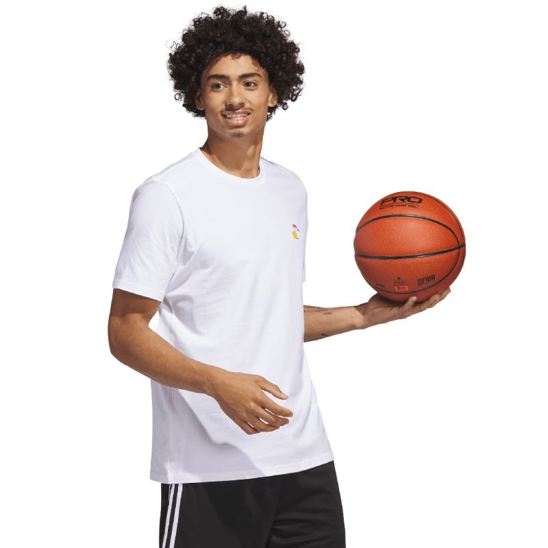 Adidas Lil Stripe Spring Break Graphic Short Sleeve Basketball Tee M IC1868 Póló