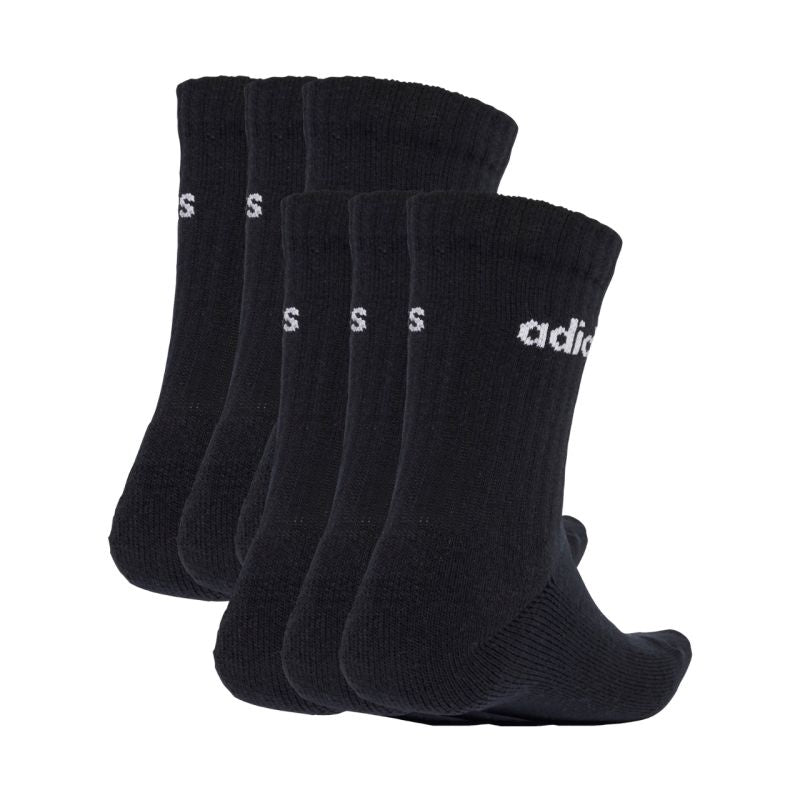 adidas Linear Crew Socks Cushioned 6 Pair Pack black JL6094