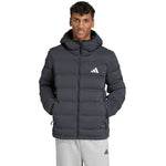 Men's adidas Helionic Climawarm Stretch Hooded Down Black fekete férfi kabát JN2114