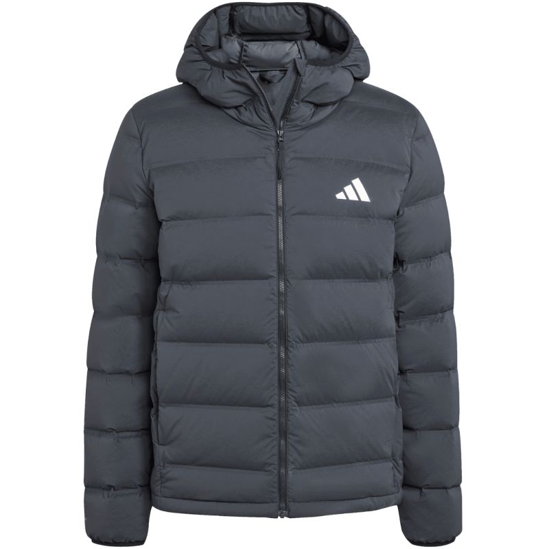 Men's adidas Helionic Climawarm Stretch Hooded Down Black fekete férfi kabát JN2114