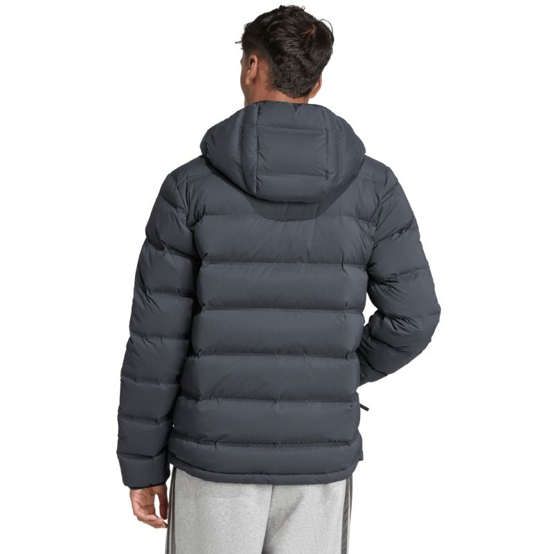 Men's adidas Helionic Climawarm Stretch Hooded Down Black fekete férfi kabát JN2114