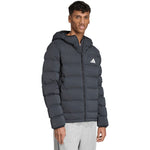 Men's adidas Helionic Climawarm Stretch Hooded Down Black fekete férfi kabát JN2114
