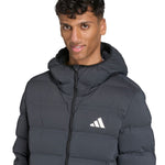 Men's adidas Helionic Climawarm Stretch Hooded Down Black fekete férfi kabát JN2114