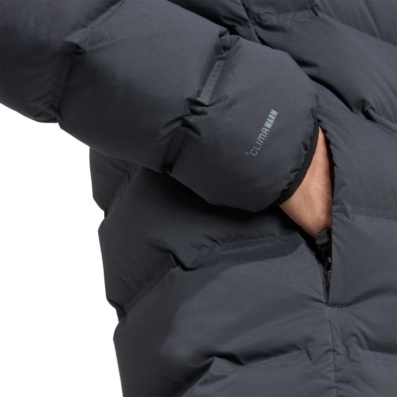 Men's adidas Helionic Climawarm Stretch Hooded Down Black fekete férfi kabát JN2114