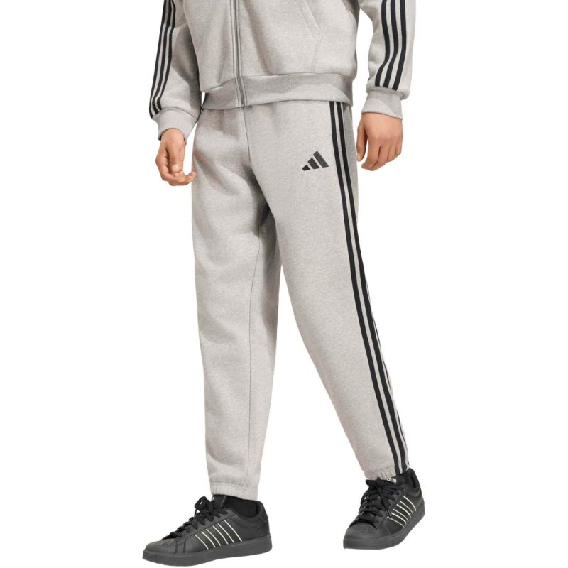 Adidas Men's Essentials 3-Stripes Fleece Tapered Cuffed szürke férfi nadrág KY4127