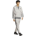Adidas Men's Essentials 3-Stripes Fleece Tapered Cuffed szürke férfi nadrág KY4127