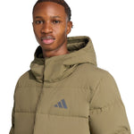 adidas Men's Helionic Climawarm Hoodie Jacket Olive férfi JX0580