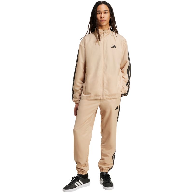 adidas Men's Sportswear Basic 3-Stripes Woven Tracksuit Beige férfi JX3149