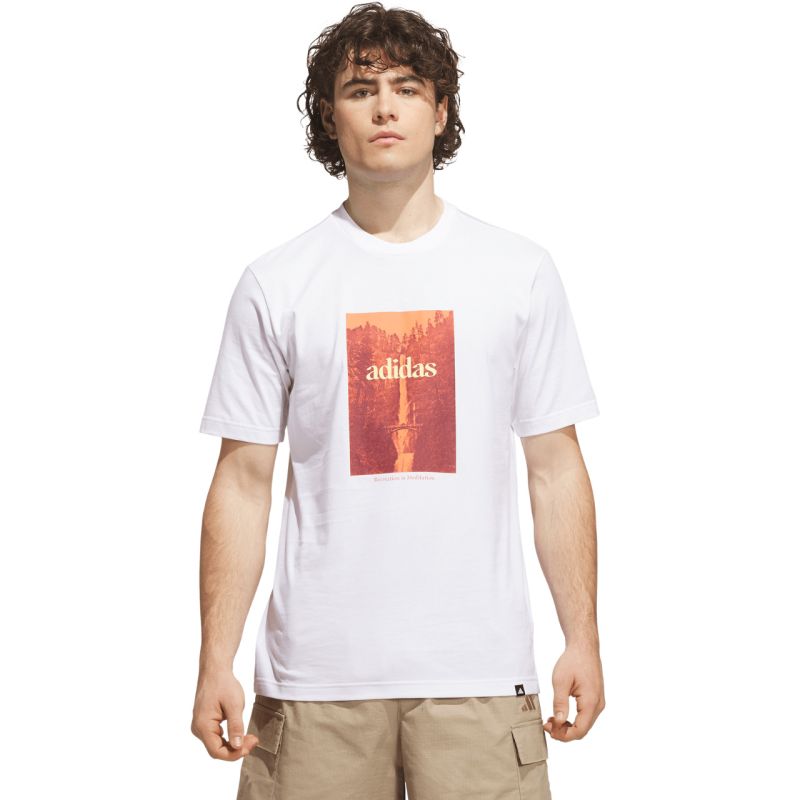 Adidas Men's Waterfall Graphic T-shirt fehér férfi KH0398