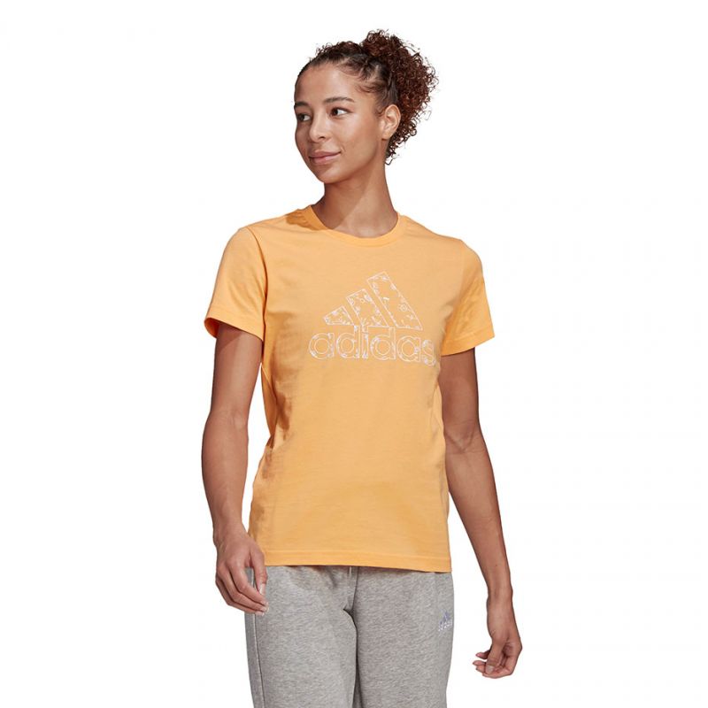 Adidas Outlined Floral Graphic T-Shirt W GL1030 Póló