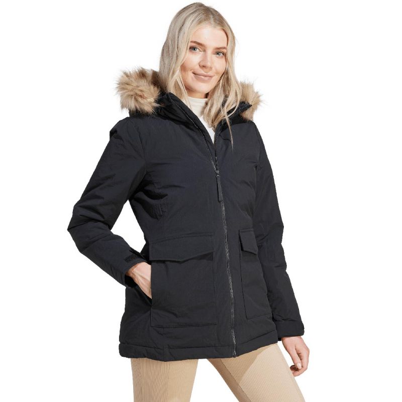 Adidas Parka Hooded Fur W IJ8260 Ruházat - Sportmania.hu