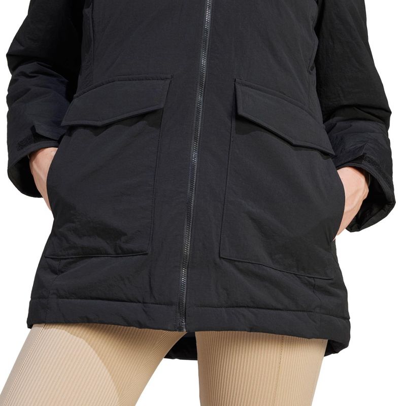 Adidas Parka Hooded Fur W IJ8260 Ruházat - Sportmania.hu