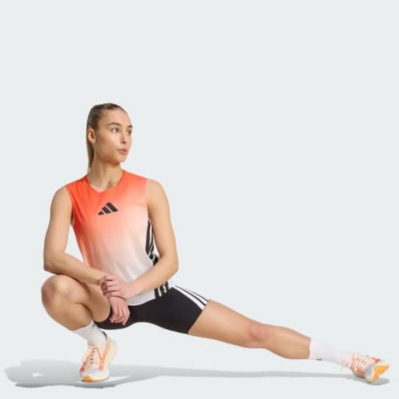 Adidas running top TERREX Xperior Pro Tank – white/semi impact orange, size: női póló, narancssárga