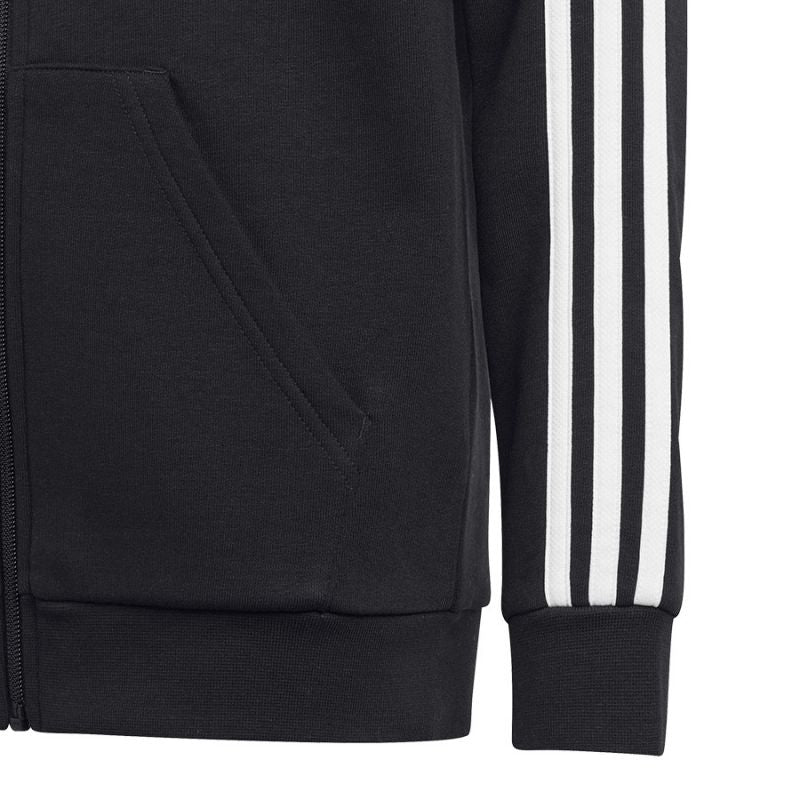 adidas Sweatshirt adidas 3 Stripes FL Full-Zip Hoody Jr. HR6331 Pulóver - Sportmania.hu