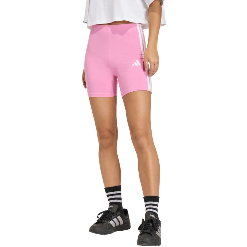 Adidas Women's Essentials 3-Stripes High Waisted Biker Pink 2xs short női