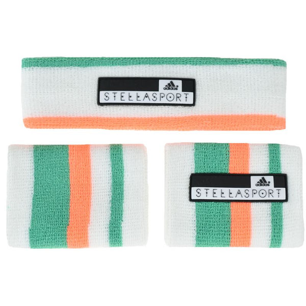 Adidas Women's Stellasport Headband Wristband Set białe One size Kiegészítők