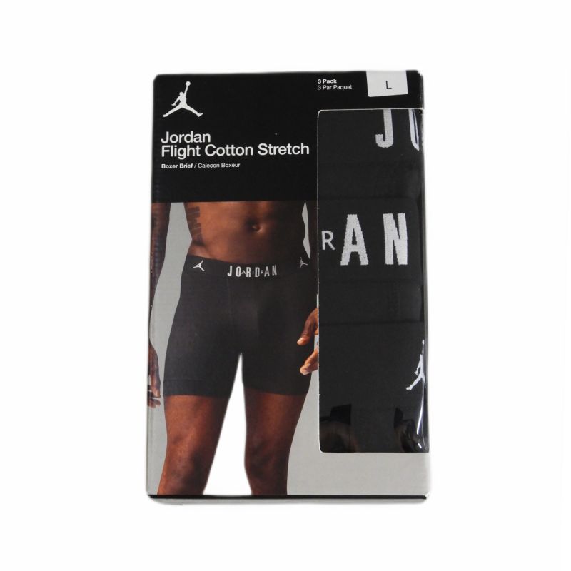 AIR Jordan Comfortable men's boxer briefs Jordan Boxers 3-pack - fekete férfi alsónemű