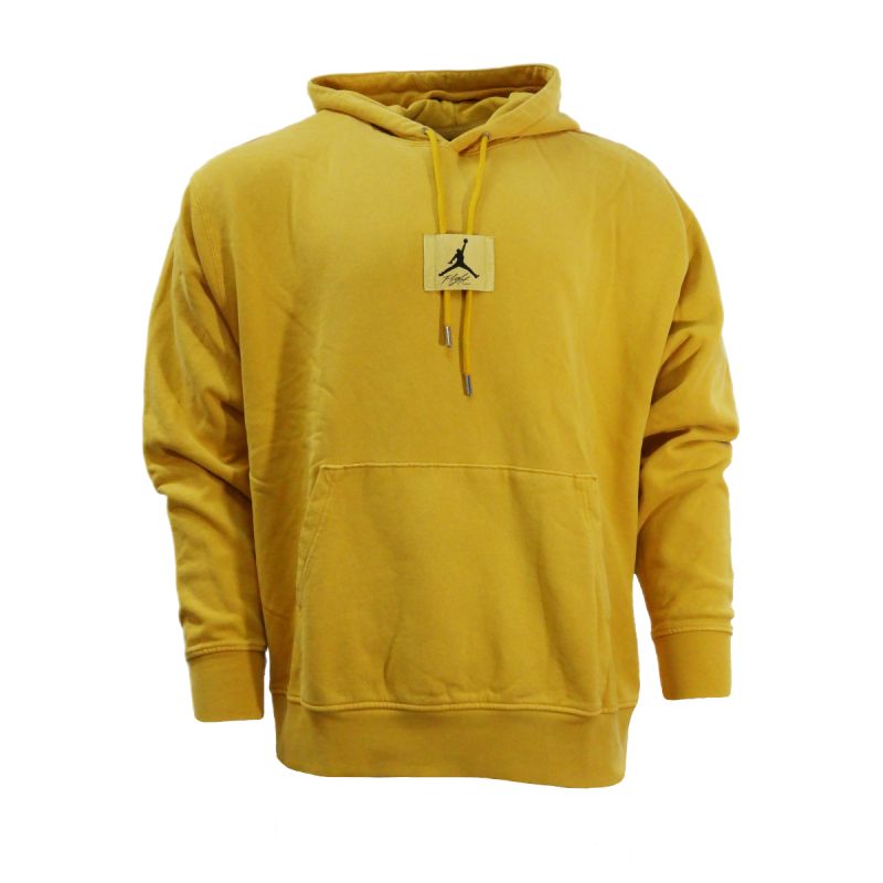 AIR Jordan Essentials Statement Fleece Washed Pullover Hoodie Yellow Ocher - sárga férfi pulóver