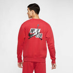 AIR Jordan Jumpman Fleece Sweatshirt Red - piros férfi pulóver