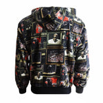 AIR Jordan Men's Brooklyn Fleece Printed Pullover Hoodie - fekete férfi pulóver