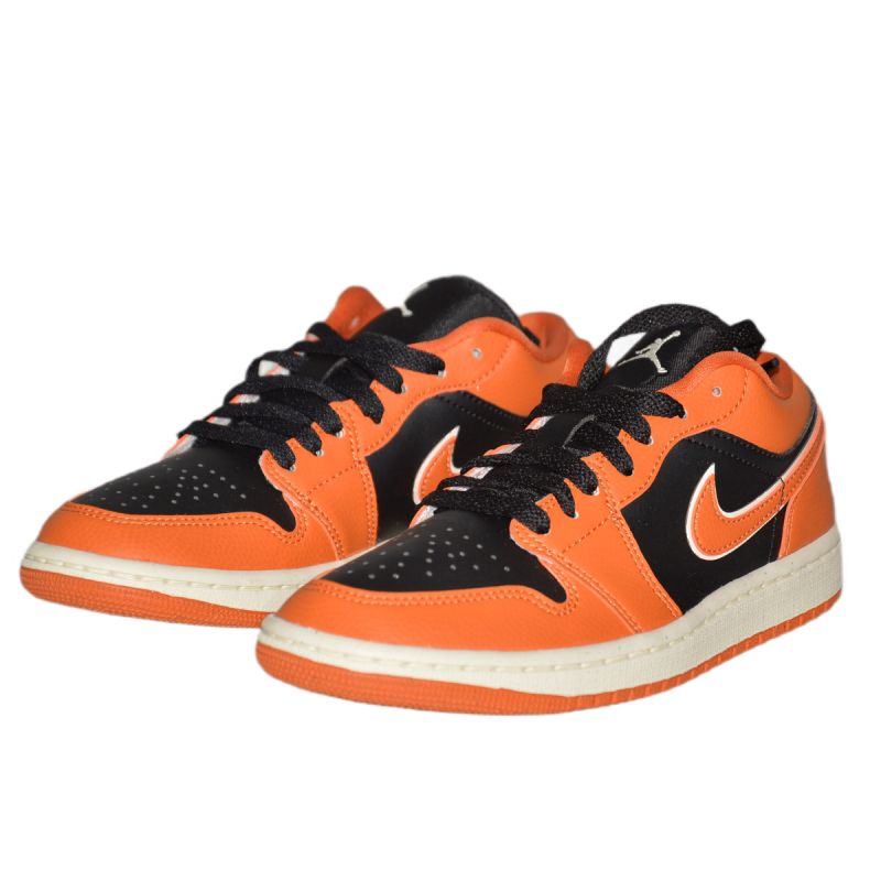 AIR Jordan Women's 1 Low Se Sport Spice/Black-Coconut Milk - fekete női utcai cipő