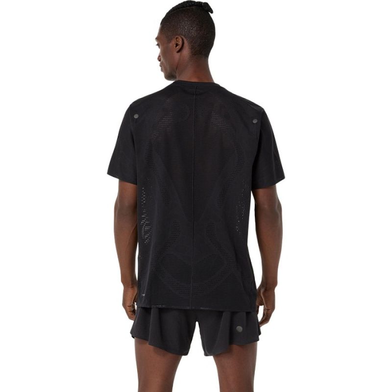 Asics METARUN Short Sleeve Top fekete póló 2011D510001
