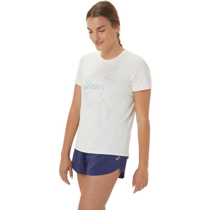 Asics Nagino Graphic Run SS Top W 2012C752-100 T-shirt Póló - Sportmania.hu