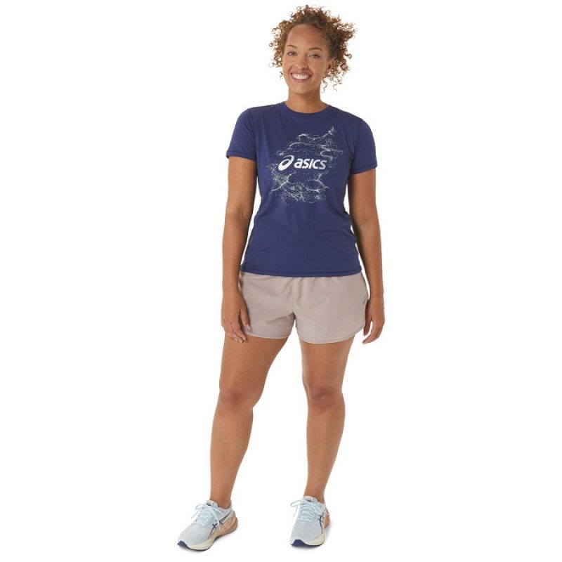 Asics Nagino Graphic Run SS Top W 2012C752-405 T-shirt Póló - Sportmania.hu
